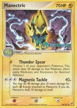 Manectric EX (38/107) (Deoxys Prerelease Promo) [Nintendo: Black Star Promos] | Mega City Incorporated