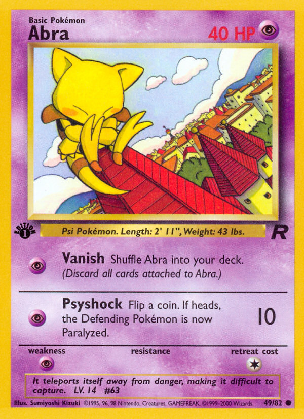 Abra (49/82) [Team Rocket 1st Edition] | Mega City Incorporated