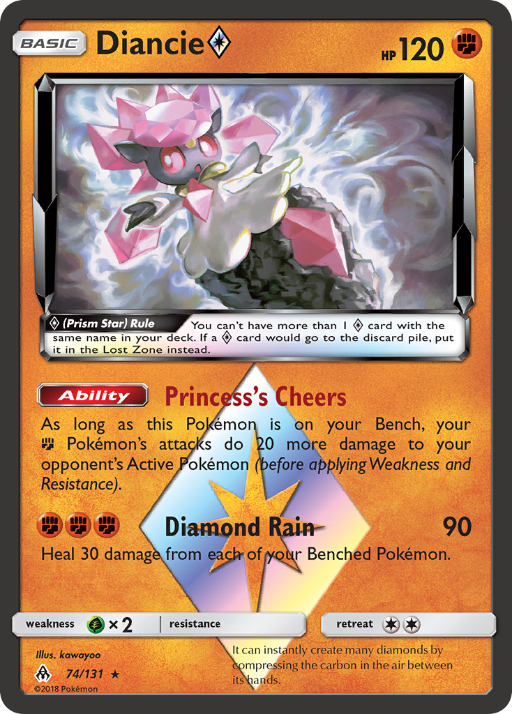 Diancie (74/131) (Prism Star) [Sun & Moon: Forbidden Light] | Mega City Incorporated