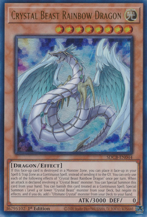 Crystal Beast Rainbow Dragon [SDCB-EN044] Ultra Rare | Mega City Incorporated