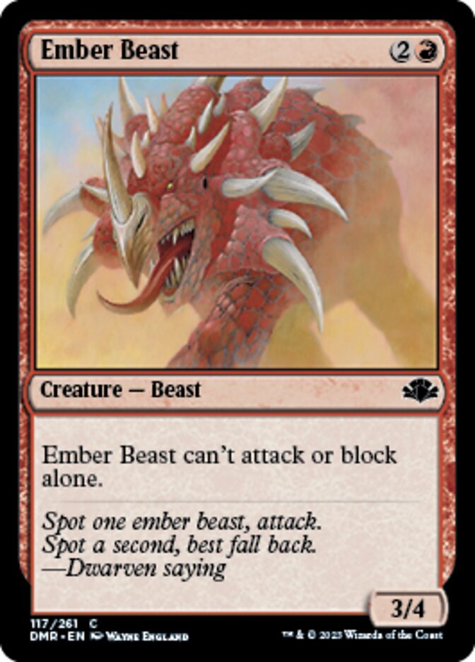 Ember Beast [Dominaria Remastered] | Mega City Incorporated