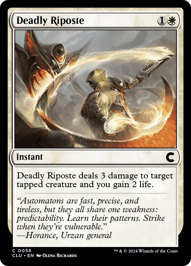 Deadly Riposte [Ravnica: Clue Edition] | Mega City Incorporated
