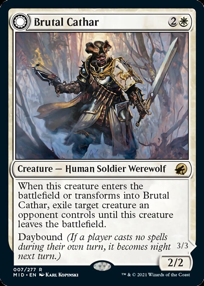 Brutal Cathar // Moonrage Brute [Innistrad: Midnight Hunt] | Mega City Incorporated