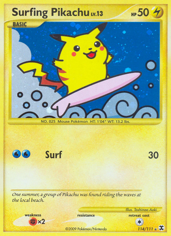 Surfing Pikachu (114/111) [Platinum: Rising Rivals] | Mega City Incorporated