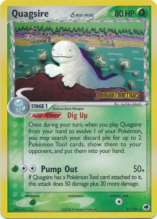 Quagsire (21/101) (Delta Species) (Stamped) [EX: Dragon Frontiers] | Mega City Incorporated