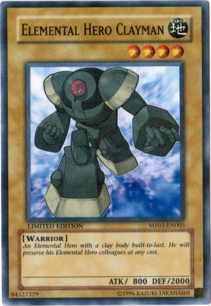 Elemental Hero Clayman [MF03-EN003] Parallel Rare | Mega City Incorporated