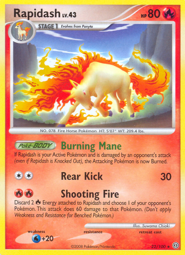 Rapidash (22/100) [Diamond & Pearl: Stormfront] | Mega City Incorporated