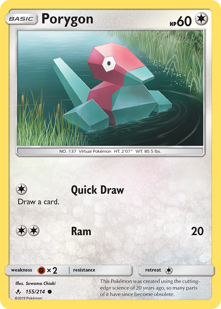 Porygon (155/214) [Sun & Moon: Unbroken Bonds] | Mega City Incorporated