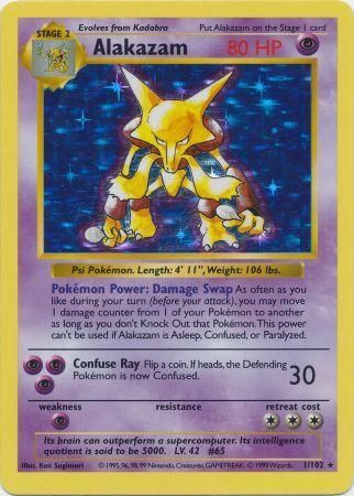 Alakazam (1/102) [Base Set Shadowless Unlimited] | Mega City Incorporated