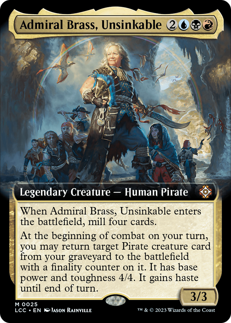 Admiral Brass, Unsinkable (Extended Art) [The Lost Caverns of Ixalan Commander] | Mega City Incorporated