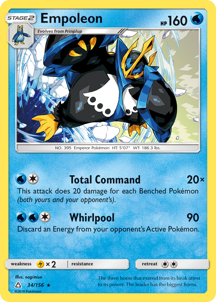 Empoleon (34/156) [Sun & Moon: Ultra Prism] | Mega City Incorporated