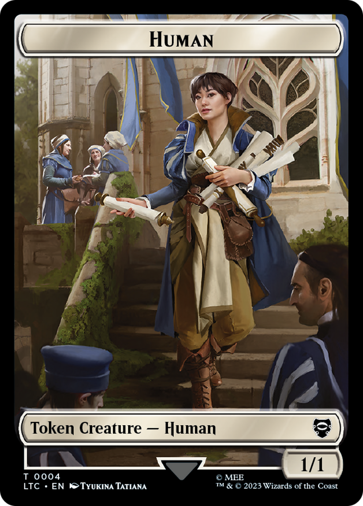 Human // Treasure Double-Sided Token [The Lord of the Rings: Tales of Middle-Earth Commander Tokens] | Mega City Incorporated