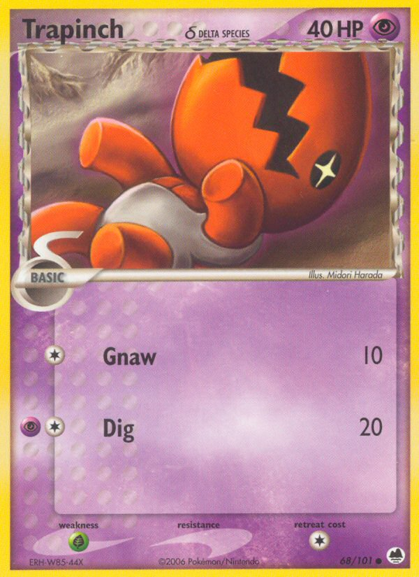 Trapinch (68/101) (Delta Species) [EX: Dragon Frontiers] | Mega City Incorporated