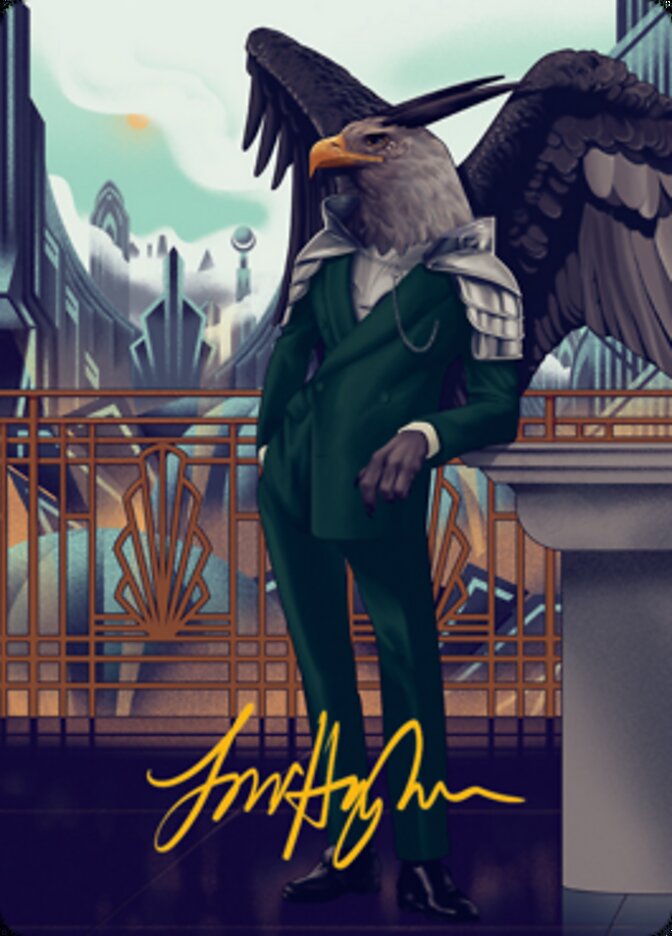 Falco Spara, Pactweaver 2 Art Card (Gold-Stamped Signature) [Streets of New Capenna Art Series] | Mega City Incorporated