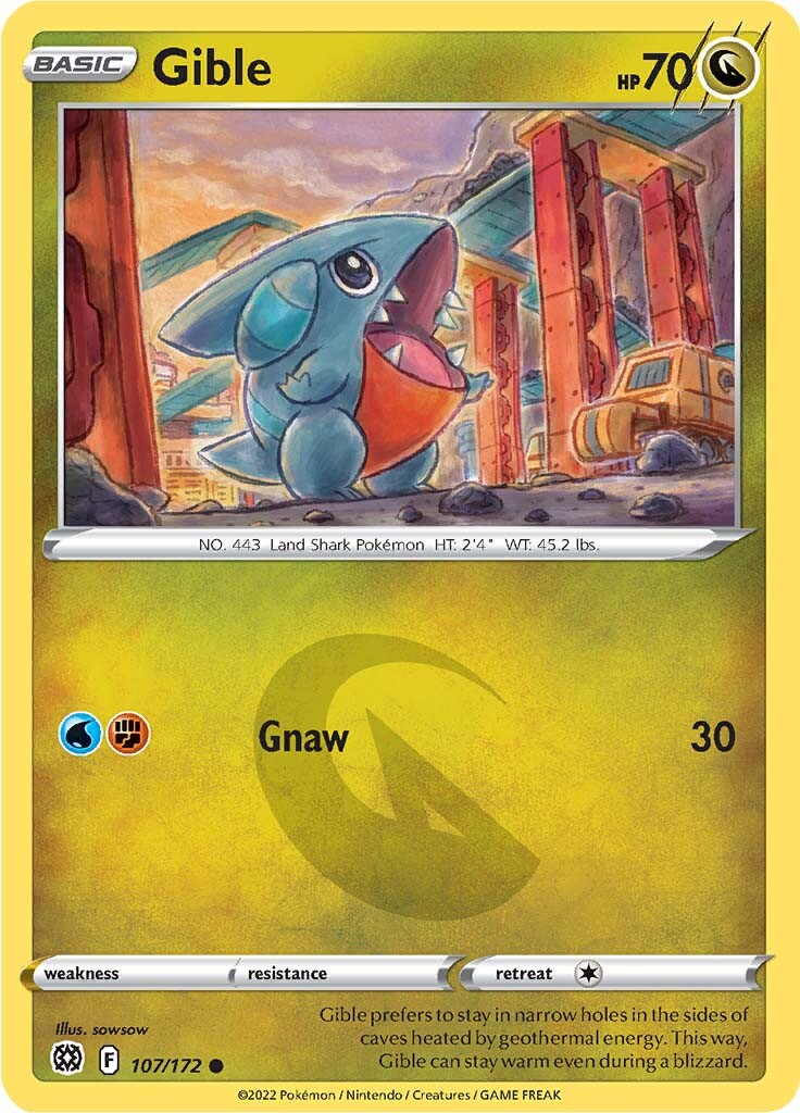 Gible (107/172) [Sword & Shield: Brilliant Stars] | Mega City Incorporated