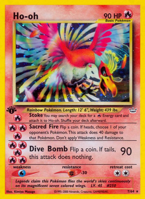 Ho-oh (7/64) [Neo Revelation 1st Edition] | Mega City Incorporated