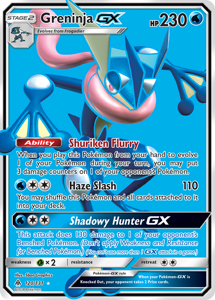 Greninja GX (120/131) [Sun & Moon: Forbidden Light] | Mega City Incorporated