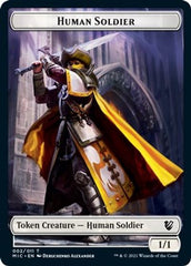 Eldrazi Spawn // Human Soldier Double-Sided Token [Innistrad: Midnight Hunt Commander Tokens] | Mega City Incorporated