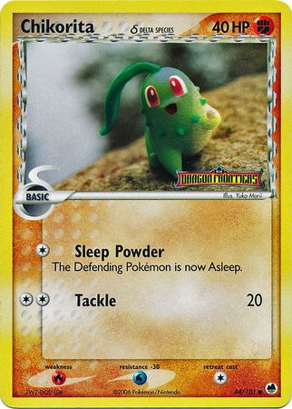 Chikorita (44/101) (Delta Species) (Stamped) [EX: Dragon Frontiers] | Mega City Incorporated