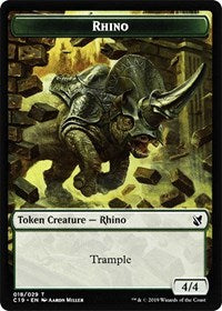 Rhino // Egg Double-sided Token [Commander 2019 Tokens] | Mega City Incorporated