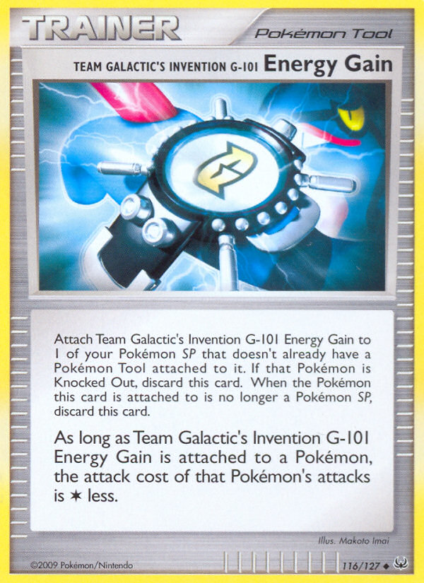 Team Galactic's Invention G-101 Energy Gain (116/127) [Platinum: Base Set] | Mega City Incorporated