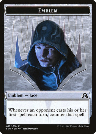 Emblem - Jace, Unraveler of Secrets [Shadows over Innistrad Tokens] | Mega City Incorporated