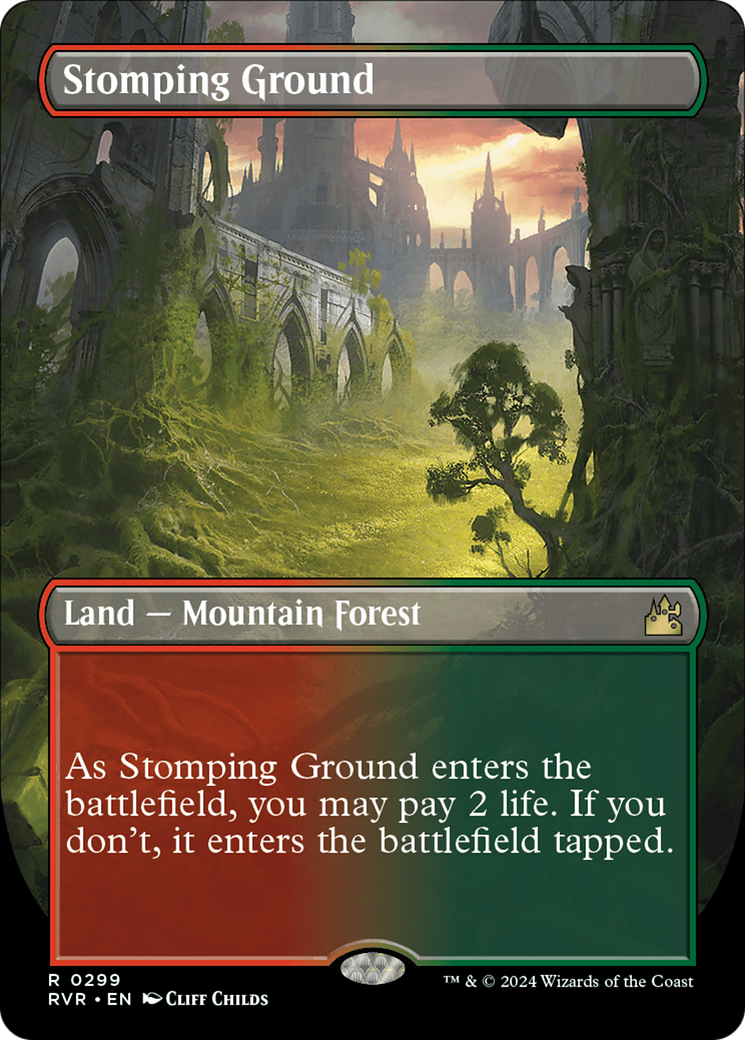 Stomping Ground (Borderless) [Ravnica Remastered] | Mega City Incorporated