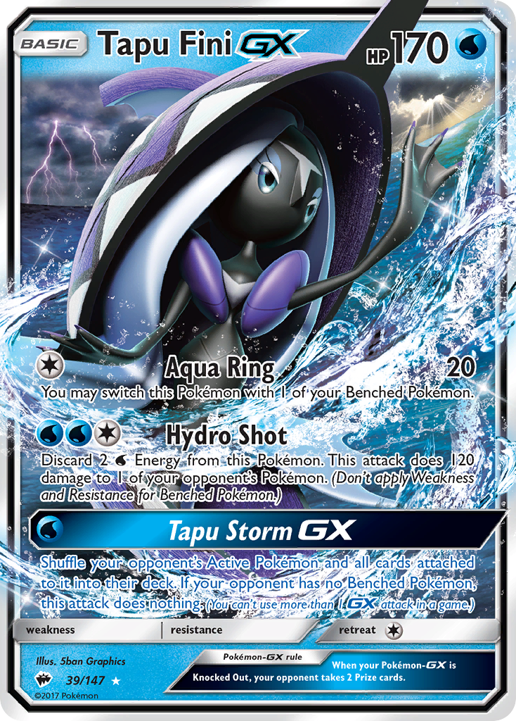 Tapu Fini GX (39/147) [Sun & Moon: Burning Shadows] | Mega City Incorporated