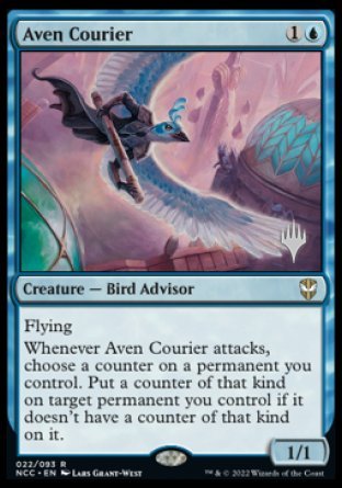 Aven Courier (Promo Pack) [Streets of New Capenna Commander Promos] | Mega City Incorporated