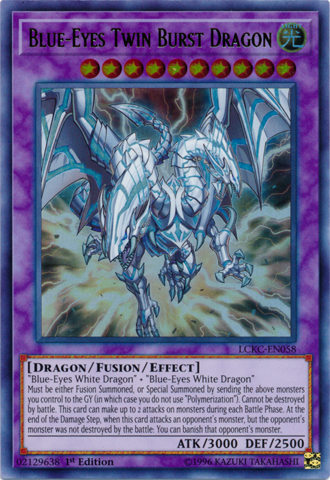 Blue-Eyes Twin Burst Dragon [LCKC-EN058] Ultra Rare | Mega City Incorporated