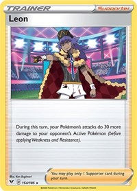 Leon (154/185) (Theme Deck Exclusive) [Sword & Shield: Vivid Voltage] | Mega City Incorporated