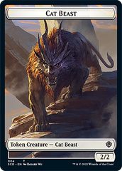 Elf Warrior // Cat Beast Double-Sided Token [Starter Commander Decks] | Mega City Incorporated