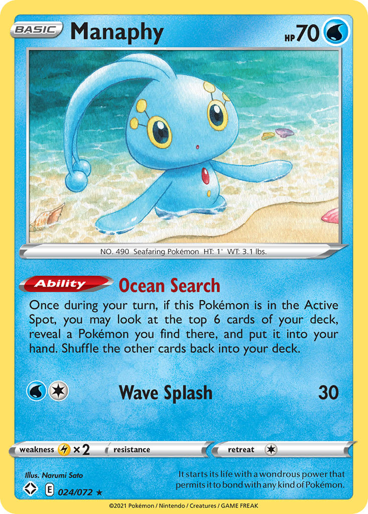 Manaphy (024/072) [Sword & Shield: Shining Fates] | Mega City Incorporated