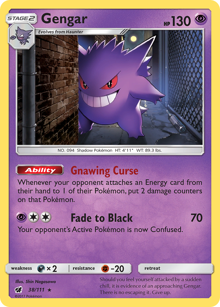 Gengar (38/111) [Sun & Moon: Crimson Invasion] | Mega City Incorporated