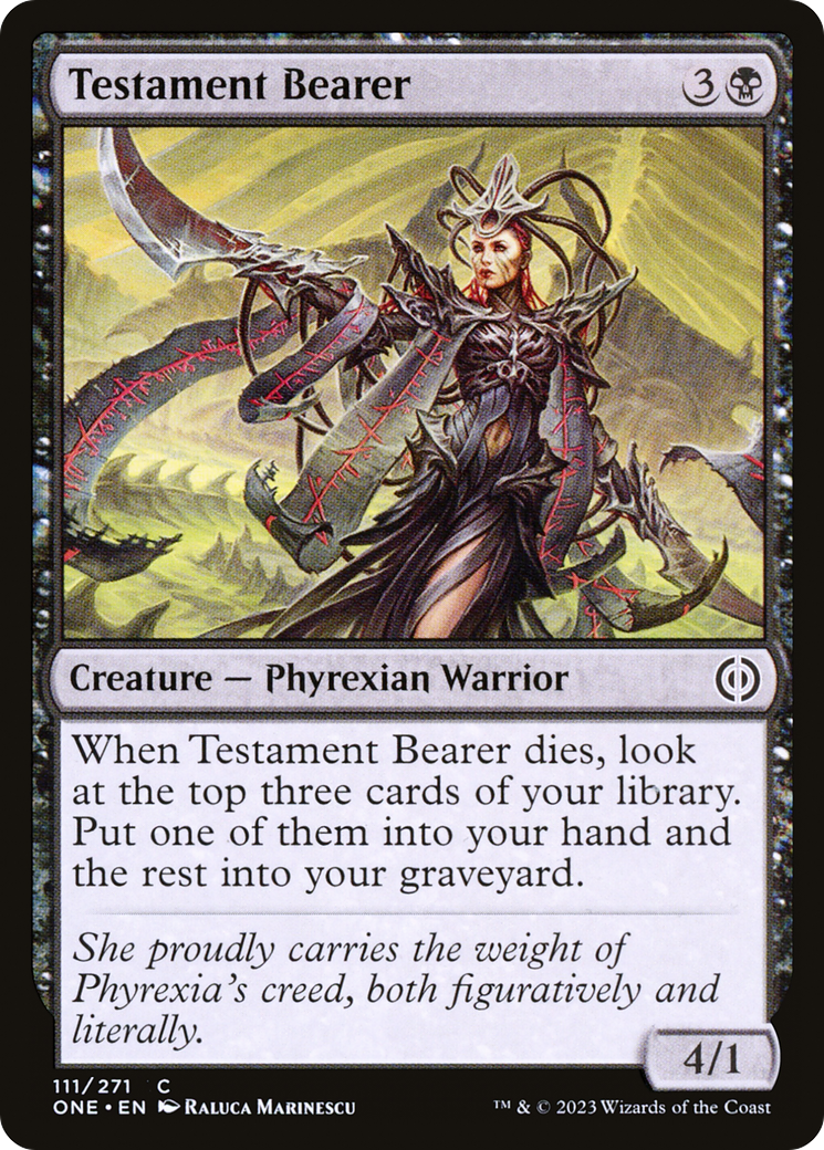Testament Bearer [Phyrexia: All Will Be One] | Mega City Incorporated