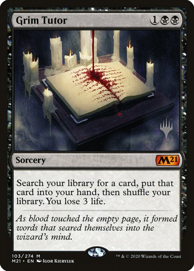 Grim Tutor (Promo Pack) [Core Set 2021 Promos] | Mega City Incorporated