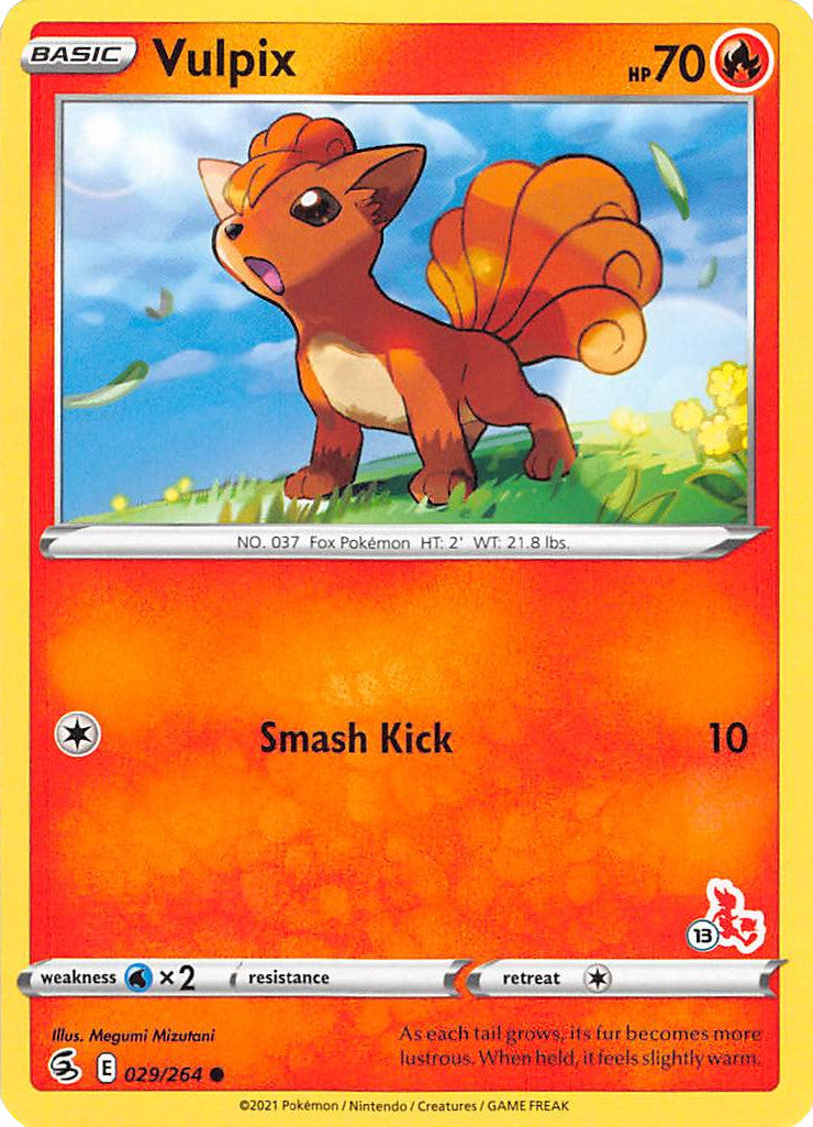 Vulpix (029/264) (Cinderace Stamp #13) [Battle Academy 2022] | Mega City Incorporated