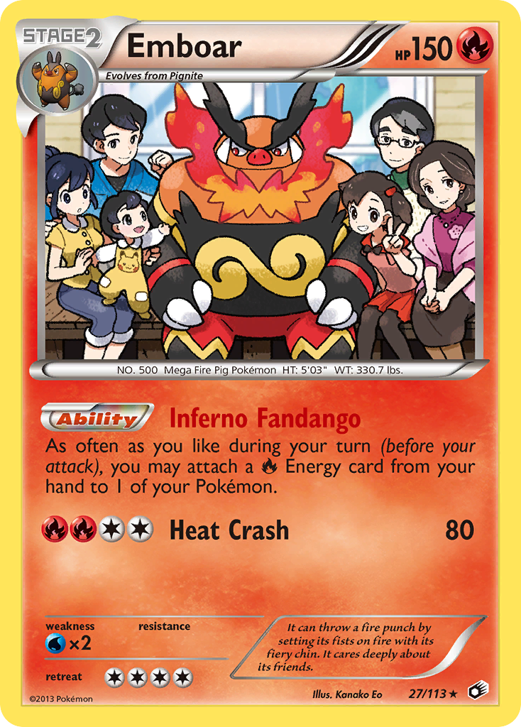 Emboar (27/113) [Black & White: Legendary Treasures] | Mega City Incorporated