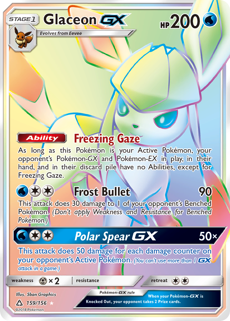 Glaceon GX (159/156) [Sun & Moon: Ultra Prism] | Mega City Incorporated