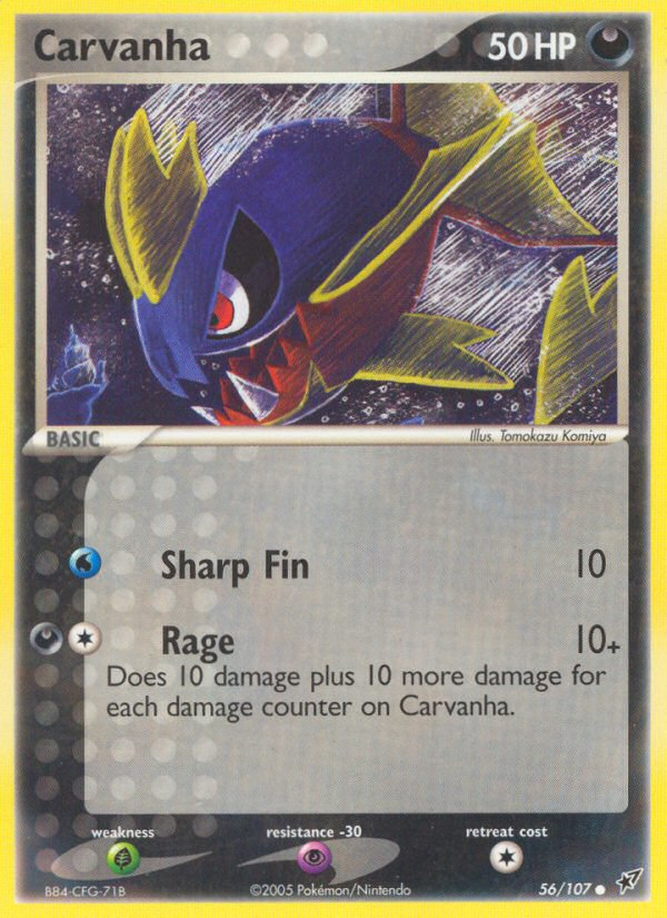 Carvanha (56/107) [EX: Deoxys] | Mega City Incorporated