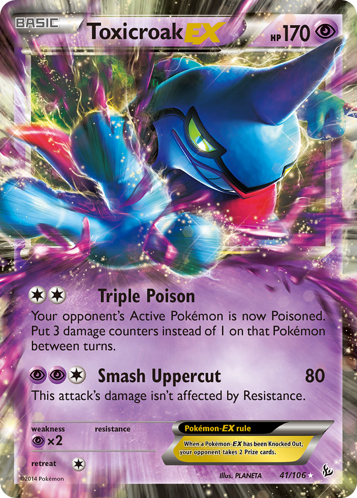 Toxicroak EX (41/106) [XY: Flashfire] | Mega City Incorporated