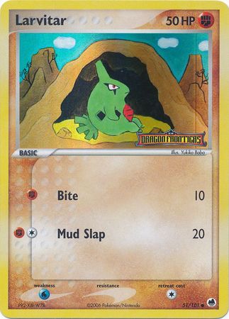 Larvitar (51/101) (Stamped) [EX: Dragon Frontiers] | Mega City Incorporated