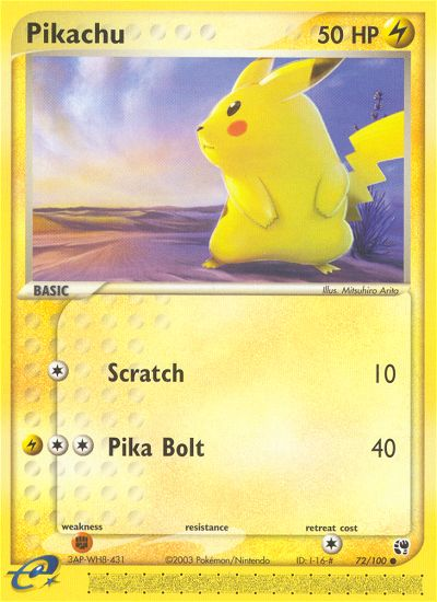 Pikachu (72/100) [EX: Sandstorm] | Mega City Incorporated