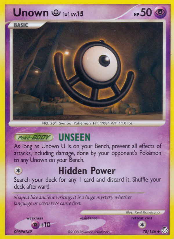 Unown U (78/146) [Diamond & Pearl: Legends Awakened] | Mega City Incorporated