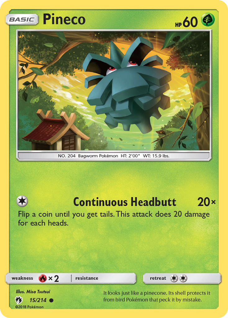 Pineco (15/214) [Sun & Moon: Lost Thunder] | Mega City Incorporated