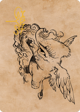 Lulu, Loyal Hollyphant Art Card (46) (Gold-Stamped Signature) [Commander Legends: Battle for Baldur's Gate Art Series] | Mega City Incorporated