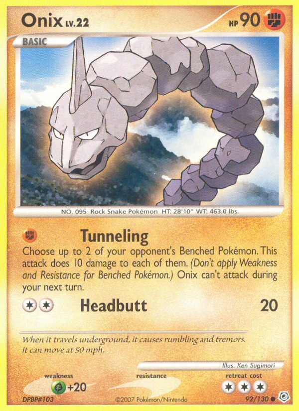 Onix (92/130) [Diamond & Pearl: Base Set] | Mega City Incorporated