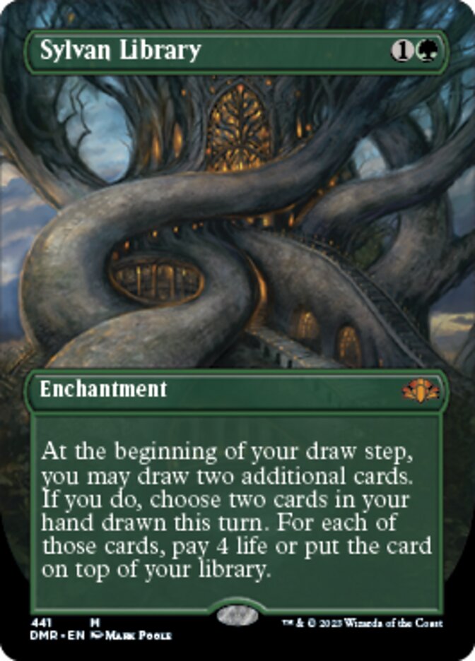 Sylvan Library (Borderless Alternate Art) [Dominaria Remastered] | Mega City Incorporated