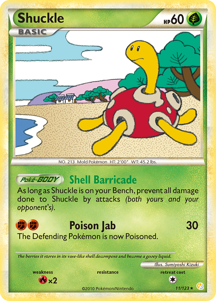 Shuckle (11/123) [HeartGold & SoulSilver: Base Set] | Mega City Incorporated