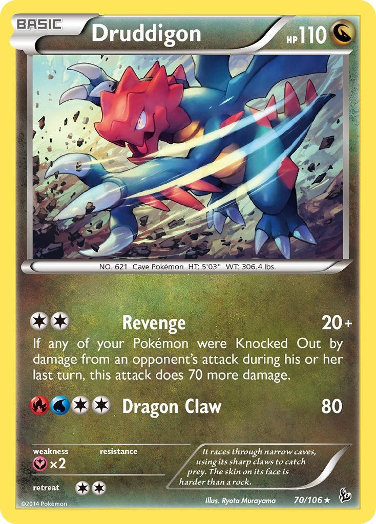 Druddigon (70/106) (Theme Deck Exclusive) [XY: Flashfire] | Mega City Incorporated